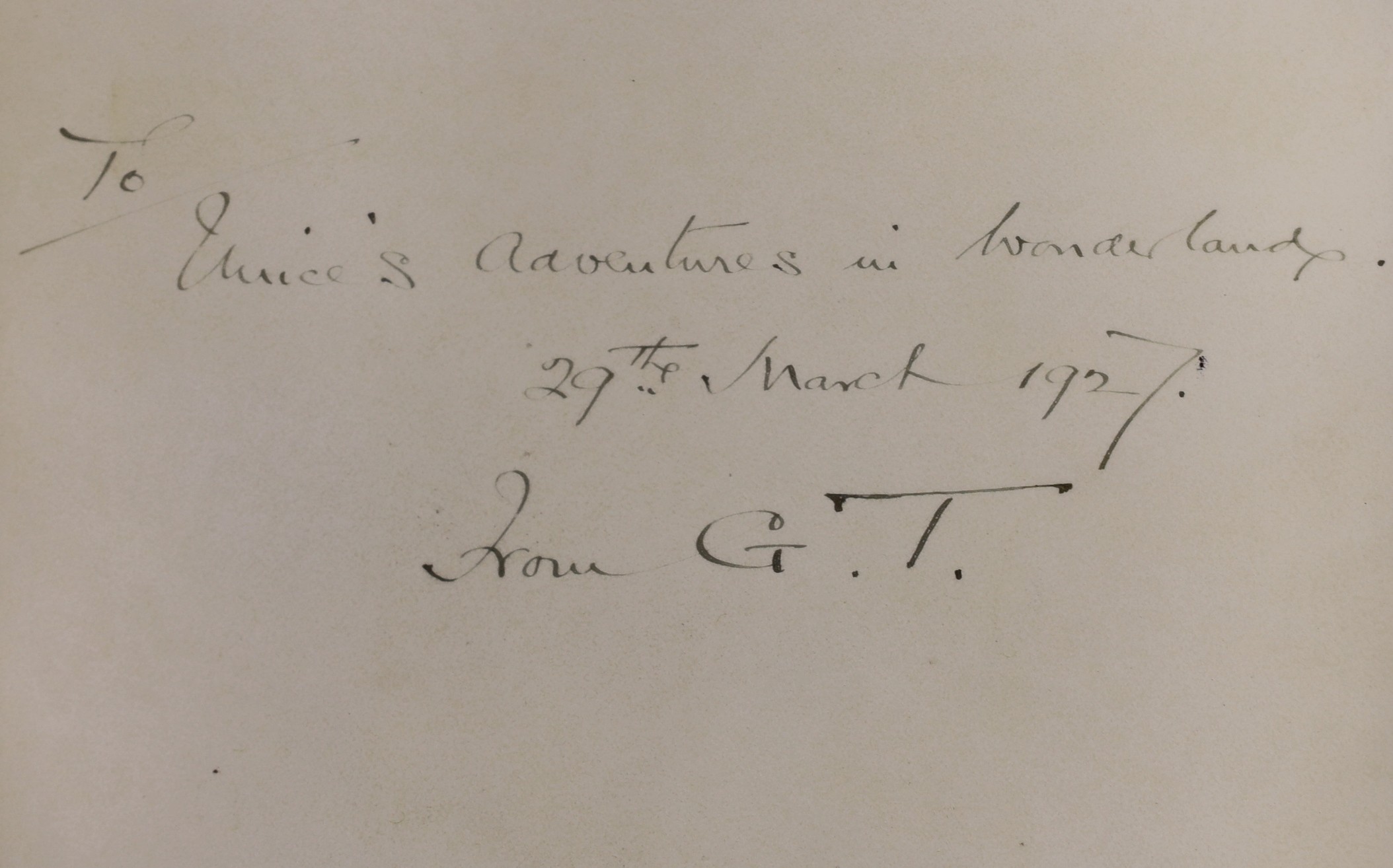 [Dodgson, Rev. Charles Lutwidge] - Alice's Adventures in Wonderland. By Lewis Carroll ... Limited Edition (of 1,000 numbered copies - but one of the additional only 12 printed on vellum). frontis and num. text illus (by